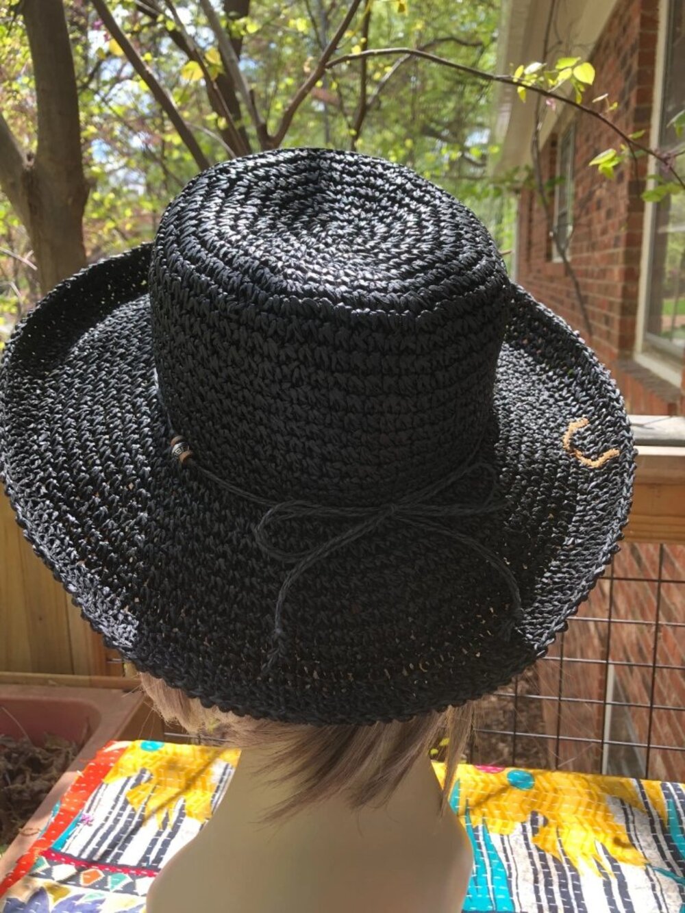 Sun N Sand Women’s Black Sun Hat W/ Beaded Band Adjustable - Picture 12 of 16